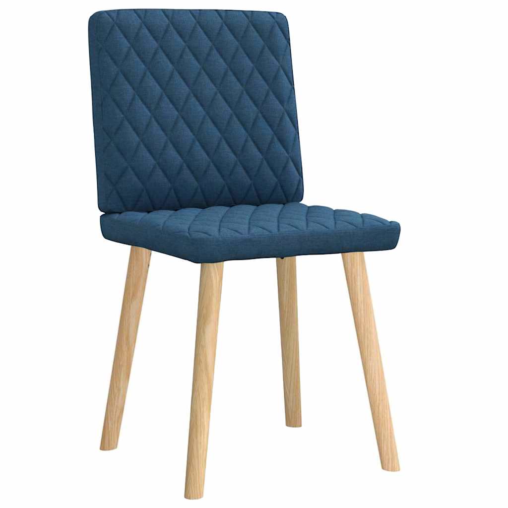 Cadeiras de jantar 2 pcs tecido azul