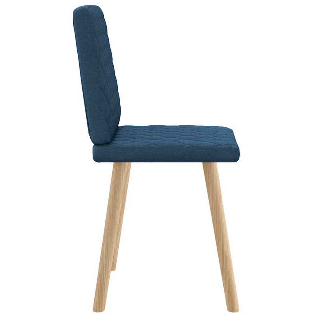 Cadeiras de jantar 2 pcs tecido azul