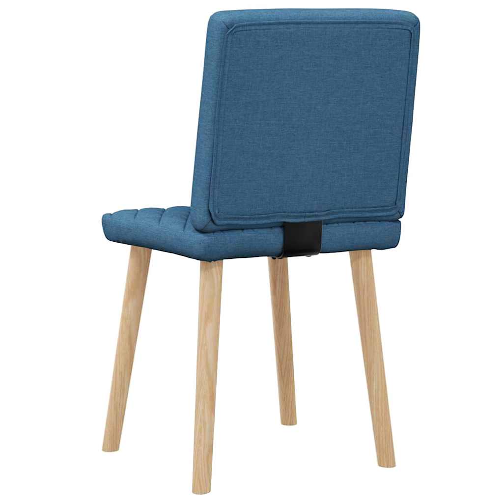 Cadeiras de jantar 2 pcs tecido azul