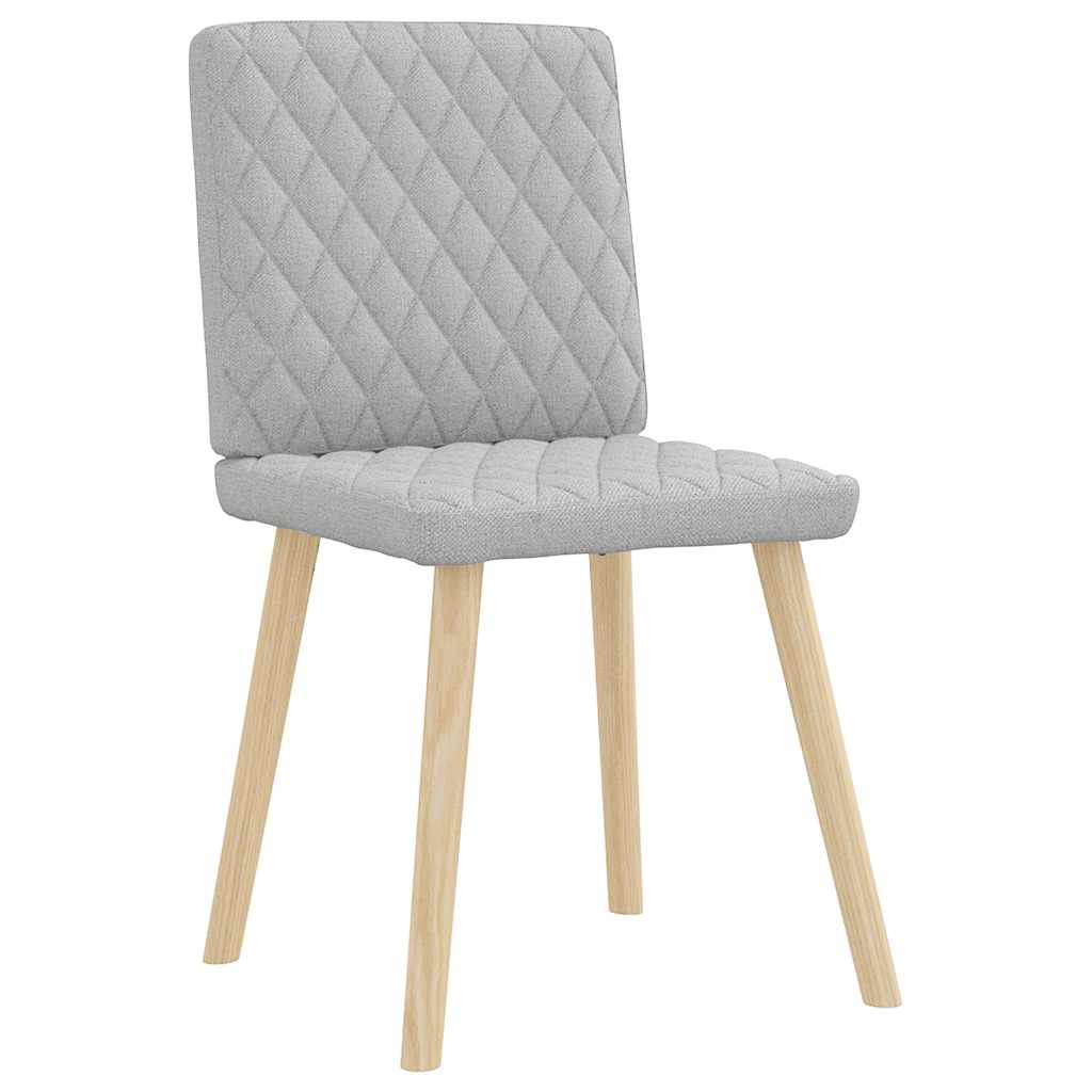 Cadeiras de jantar 2 pcs tecido cinza nuvem