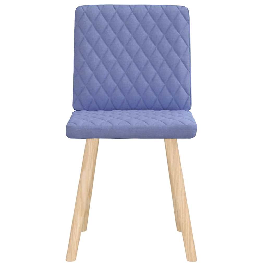 Cadeiras de jantar 2 pcs Jeans Tecido Azul