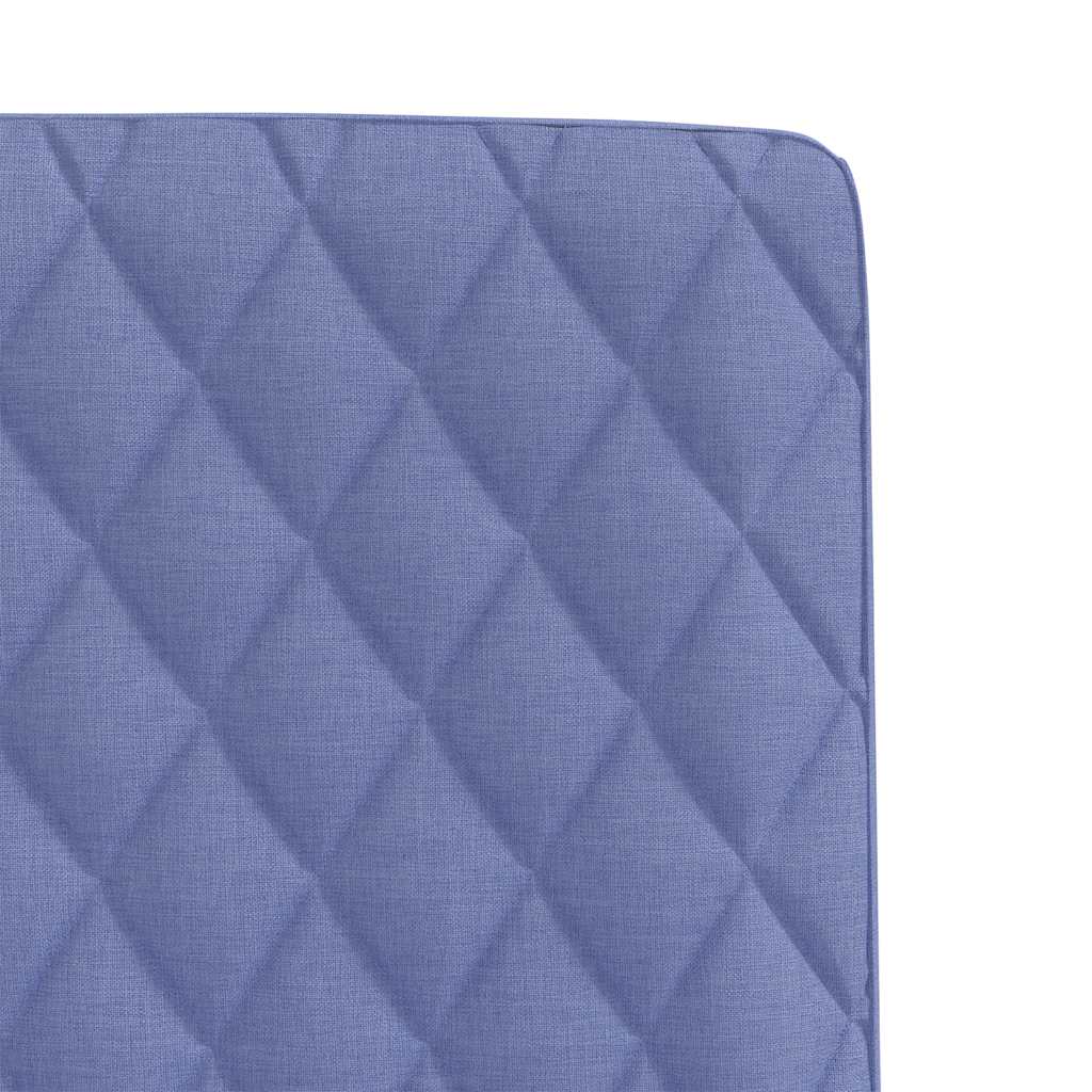 Cadeiras de jantar 2 pcs Jeans Tecido Azul
