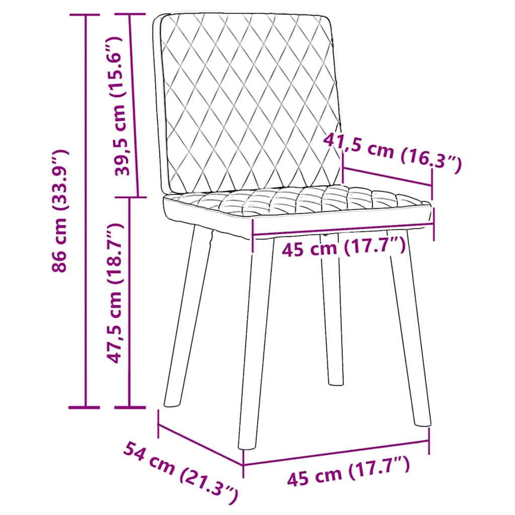 Cadeiras de jantar 2 pcs linho