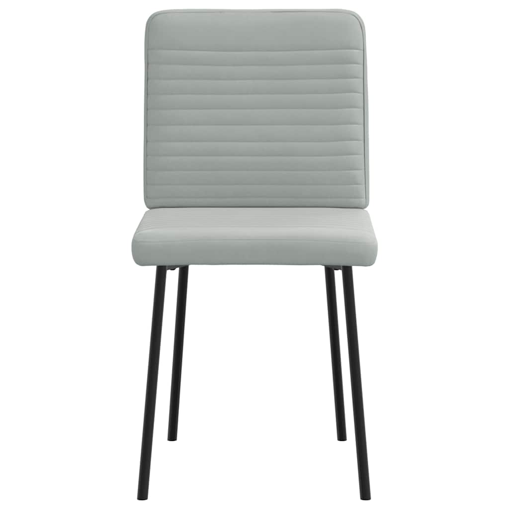 Cadeiras de jantar 2 pcs veludo cinzento-claro