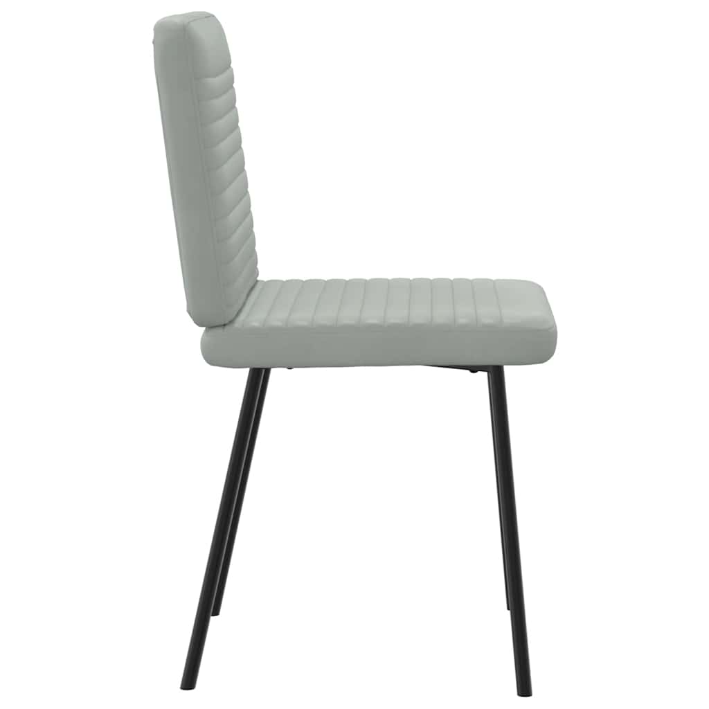 Cadeiras de jantar 2 pcs veludo cinzento-claro