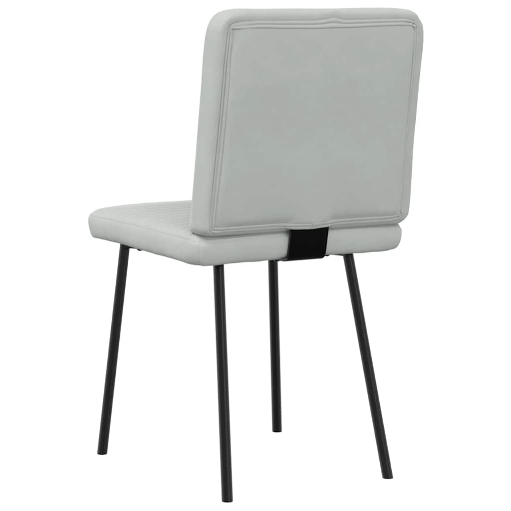 Cadeiras de jantar 2 pcs veludo cinzento-claro