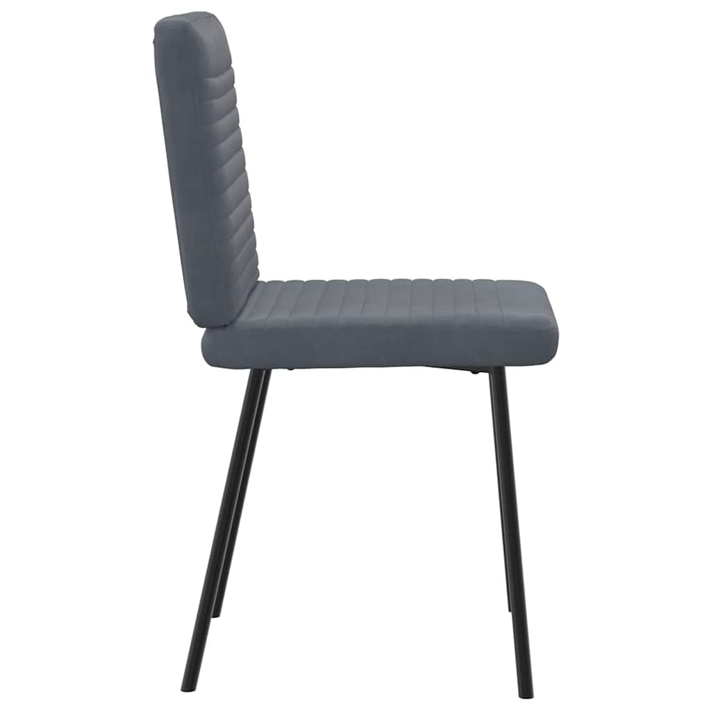 Cadeiras de jantar 2 pcs veludo cinzento-escuro