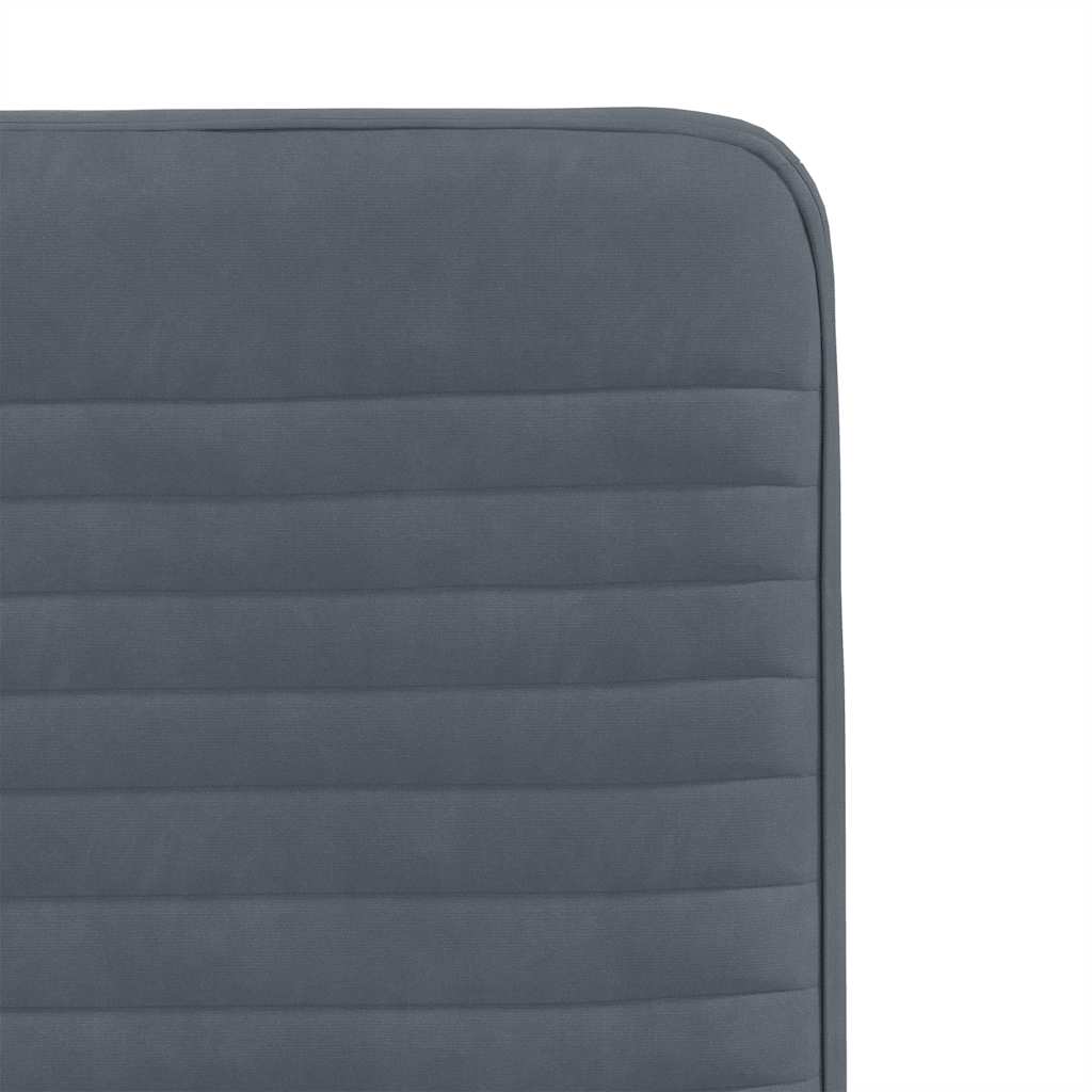 Cadeiras de jantar 2 pcs veludo cinzento-escuro