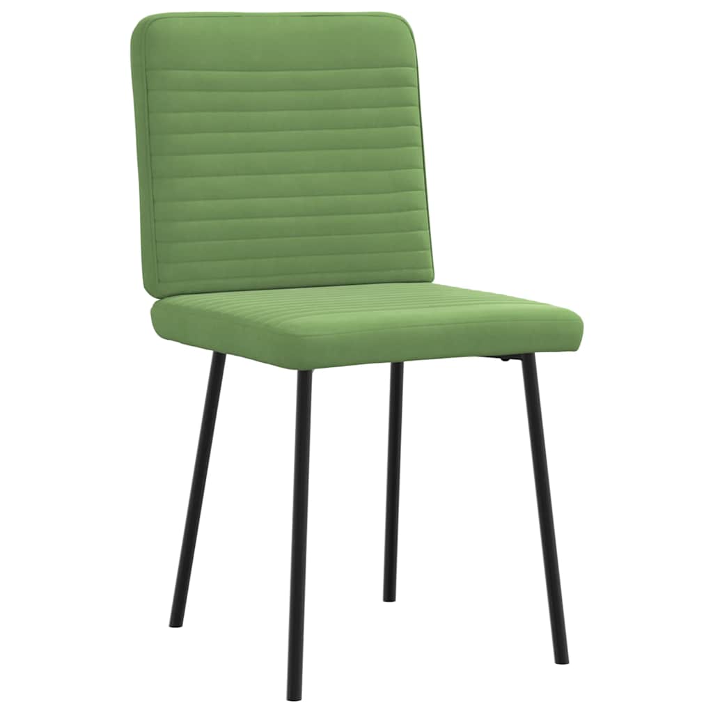 Cadeiras de jantar 2 pcs veludo verde-claro