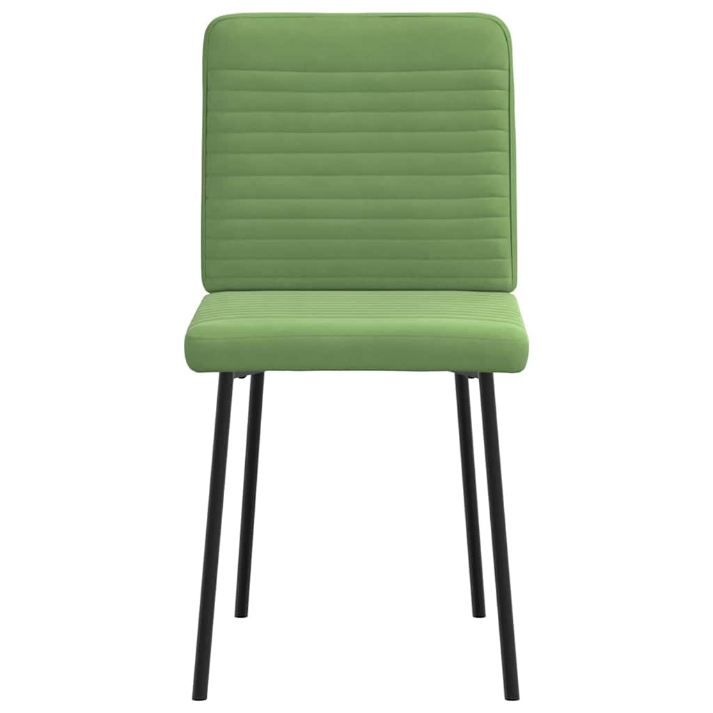 Cadeiras de jantar 2 pcs veludo verde-claro