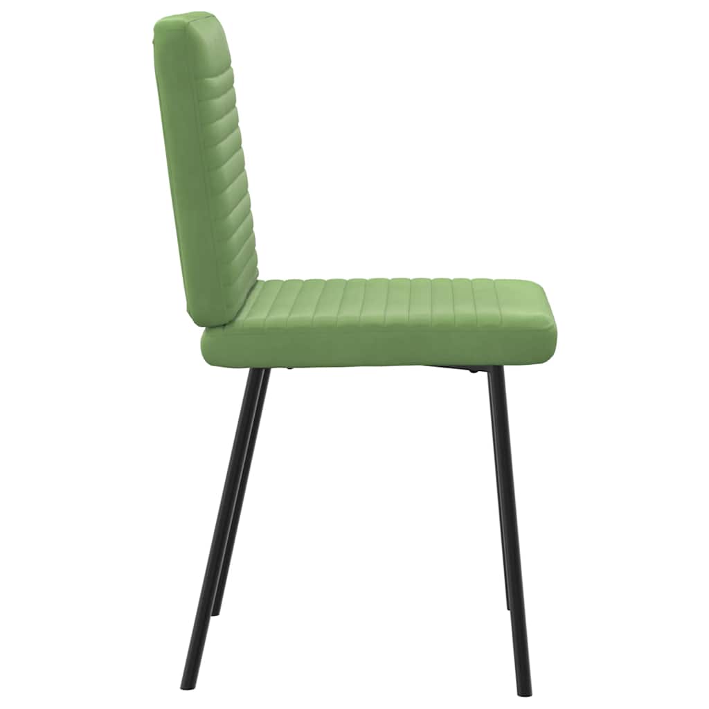 Cadeiras de jantar 2 pcs veludo verde-claro