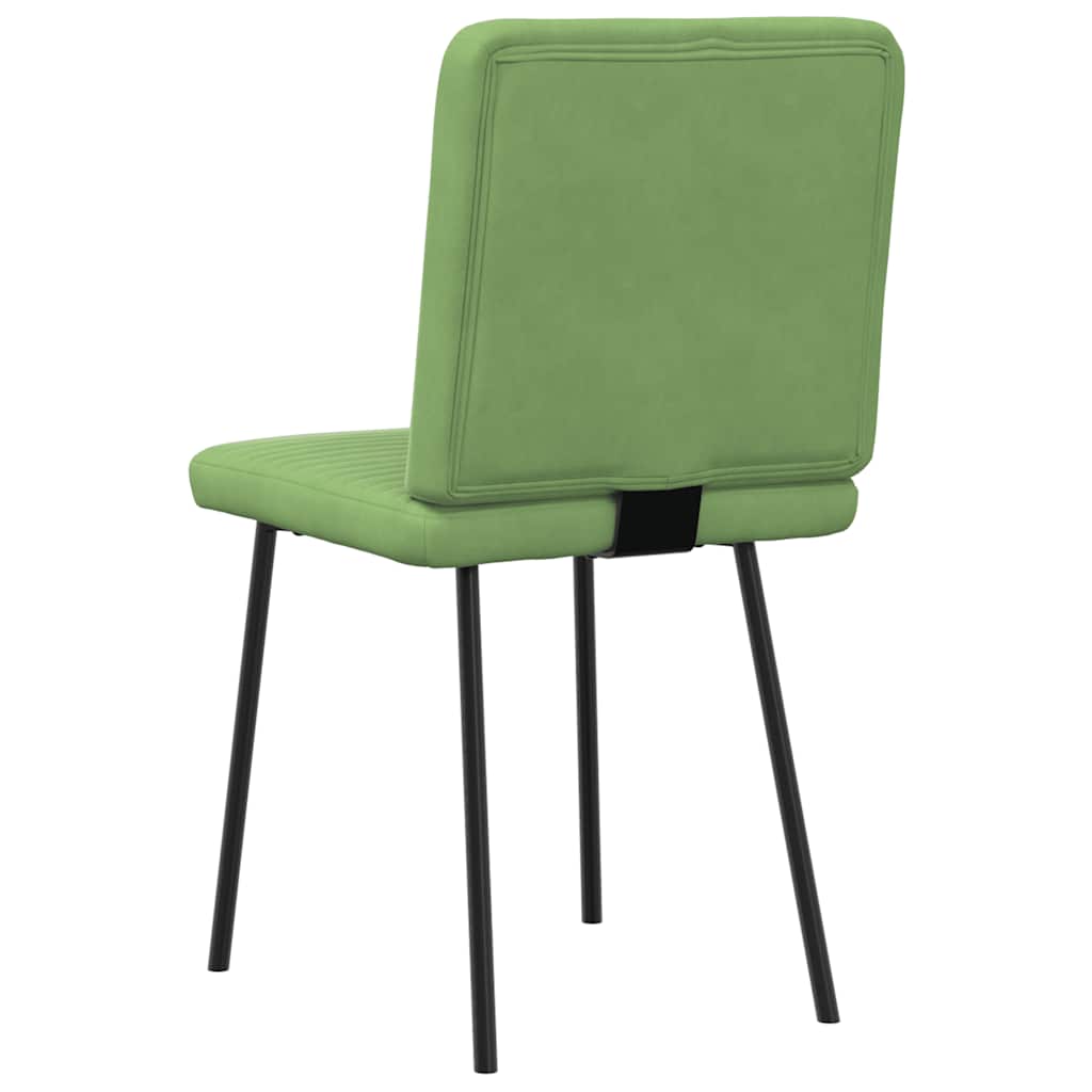 Cadeiras de jantar 2 pcs veludo verde-claro