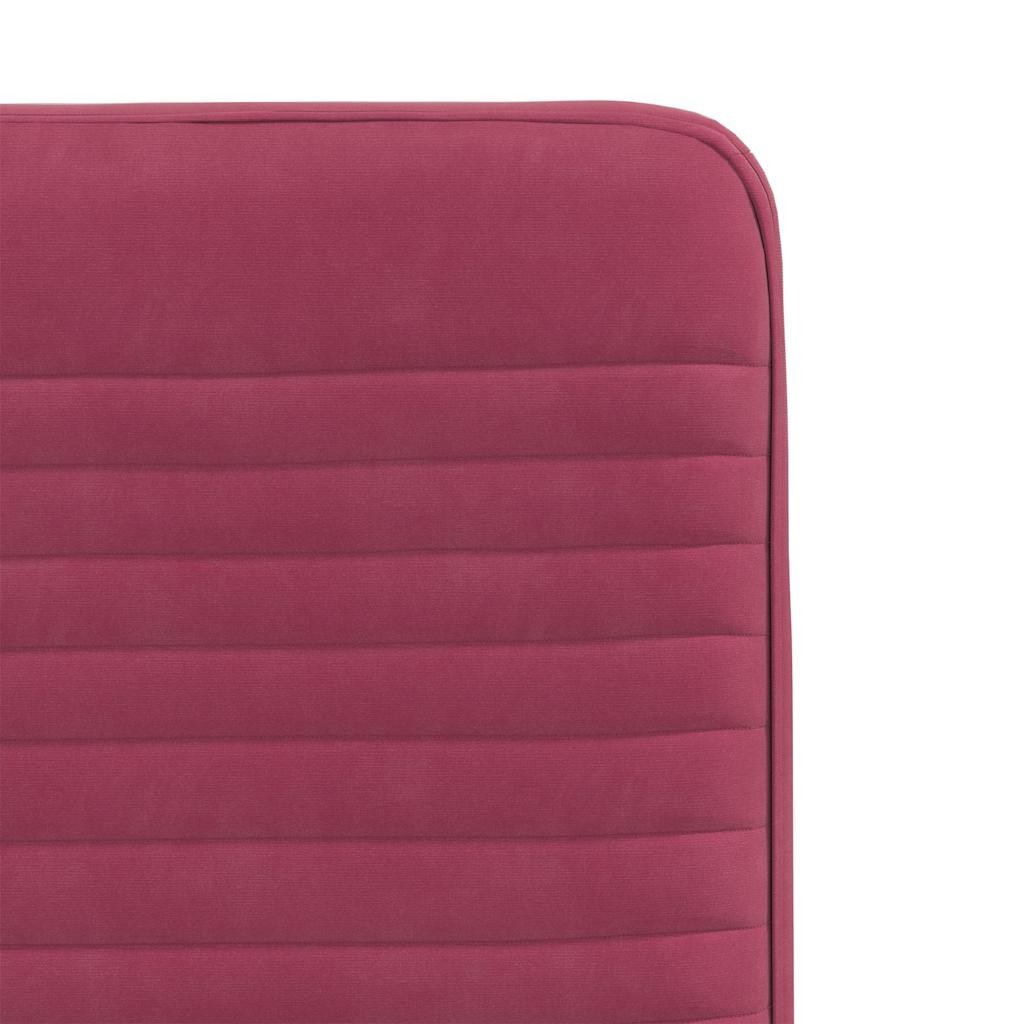 Cadeiras de jantar 2 pcs veludo vermelho tinto