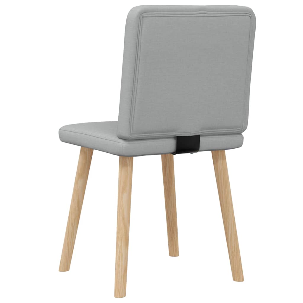 Cadeiras de jantar 2 pcs tecido cinzento-claro