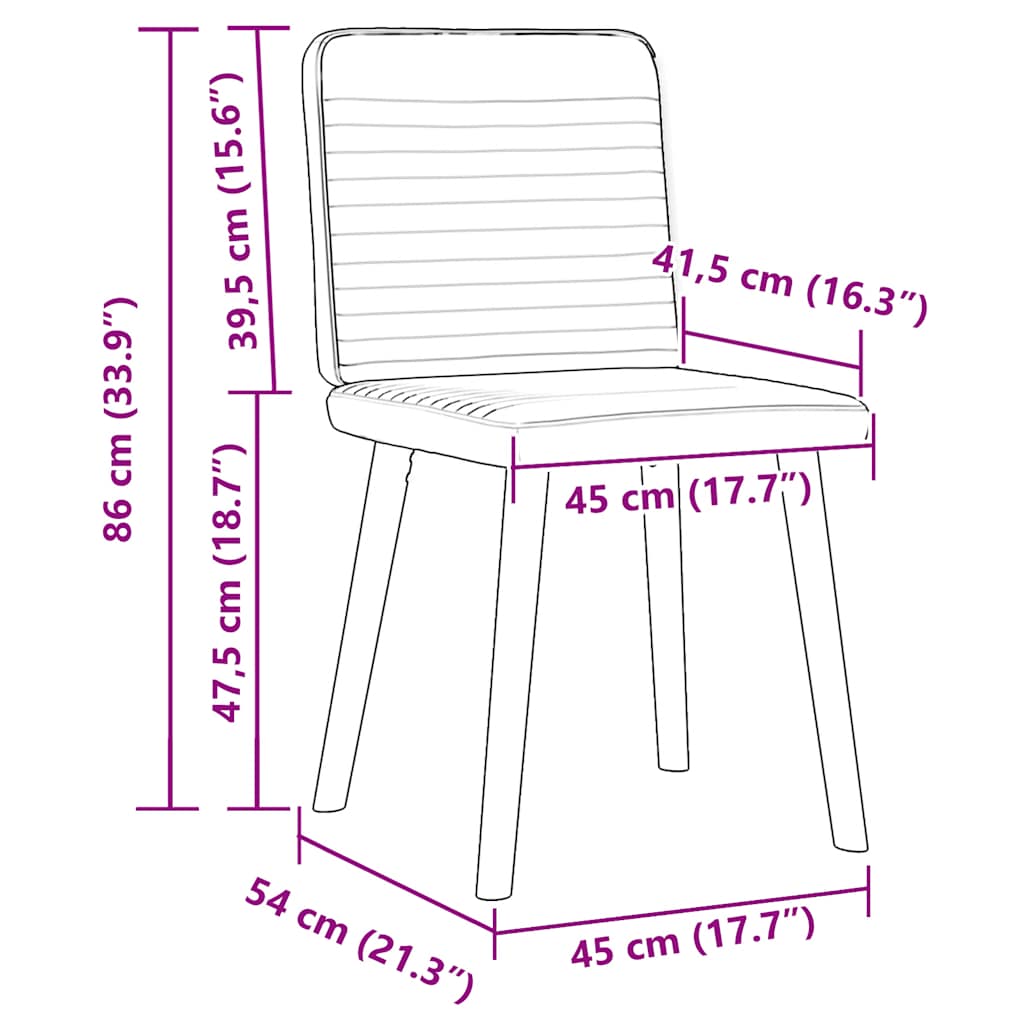 Cadeiras de jantar 2 pcs tecido cinzento-claro