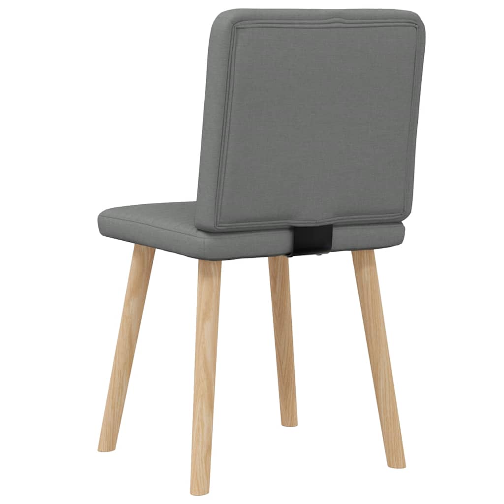 Cadeiras de jantar 2 pcs tecido cinzento-escuro