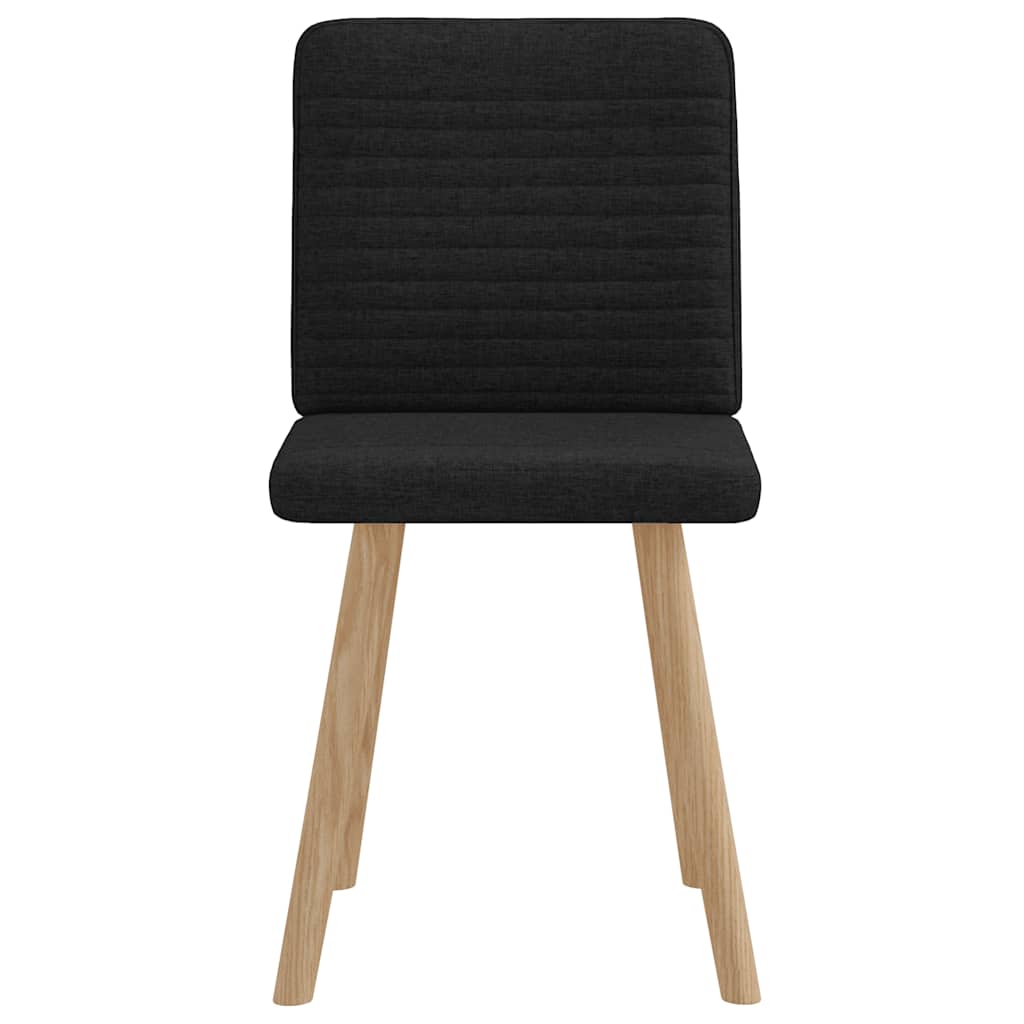 Cadeiras de jantar 2 pcs tecido preto
