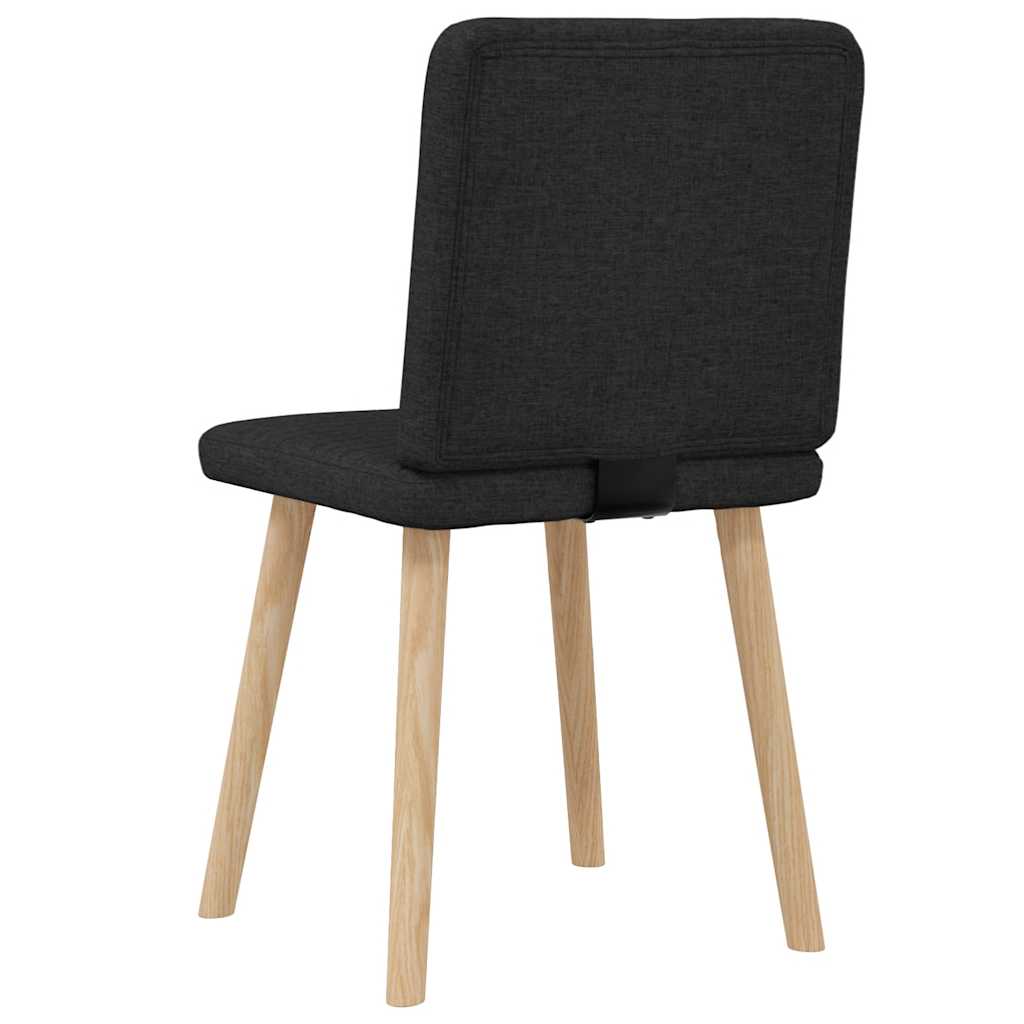 Cadeiras de jantar 2 pcs tecido preto