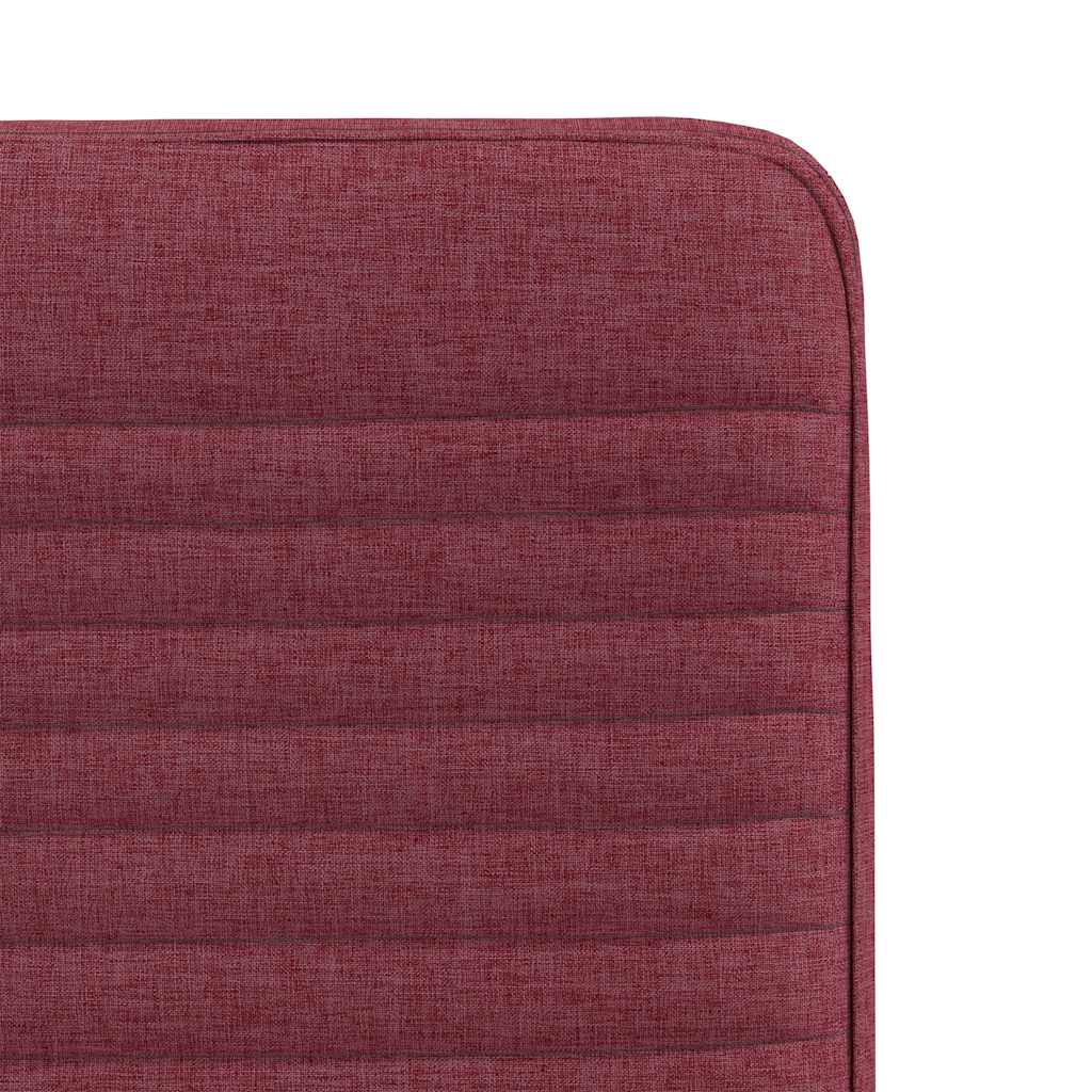 Cadeiras de jantar 2 pcs tecido vermelho tinto