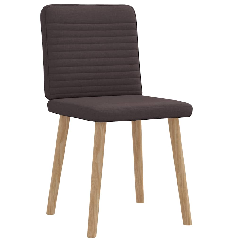Cadeiras de jantar 2 pcs tecido castanho-escuro