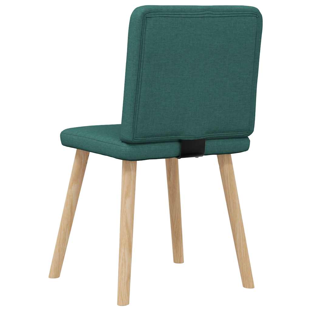 Cadeiras de jantar 2 pcs tecido verde-escuro