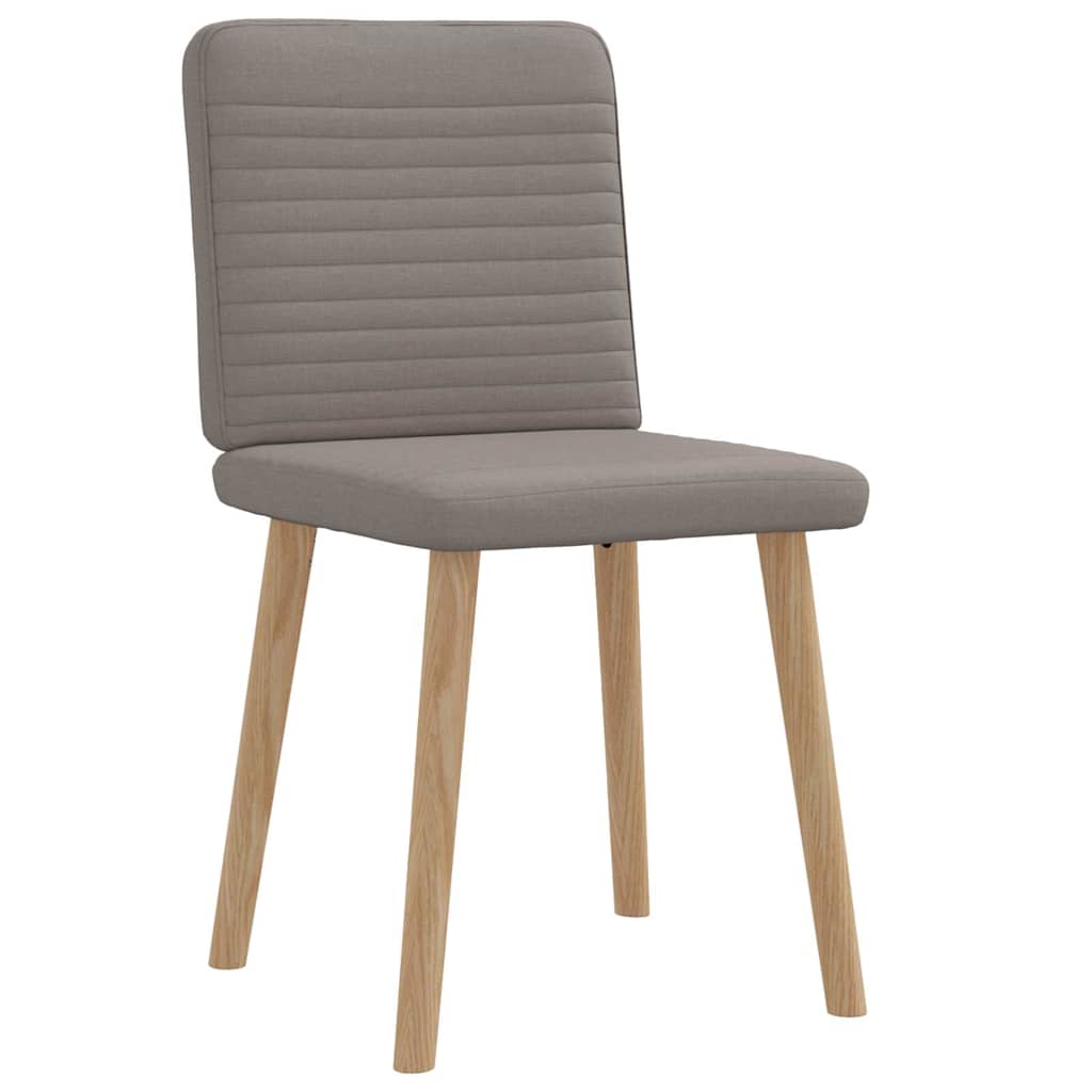 Cadeiras de jantar 2 pcs tecido cinzento-acastanhado