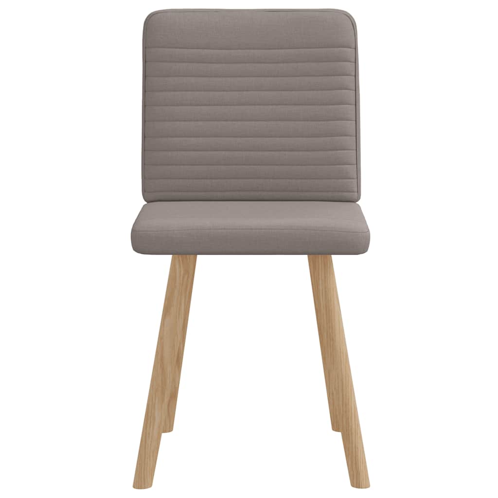 Cadeiras de jantar 2 pcs tecido cinzento-acastanhado