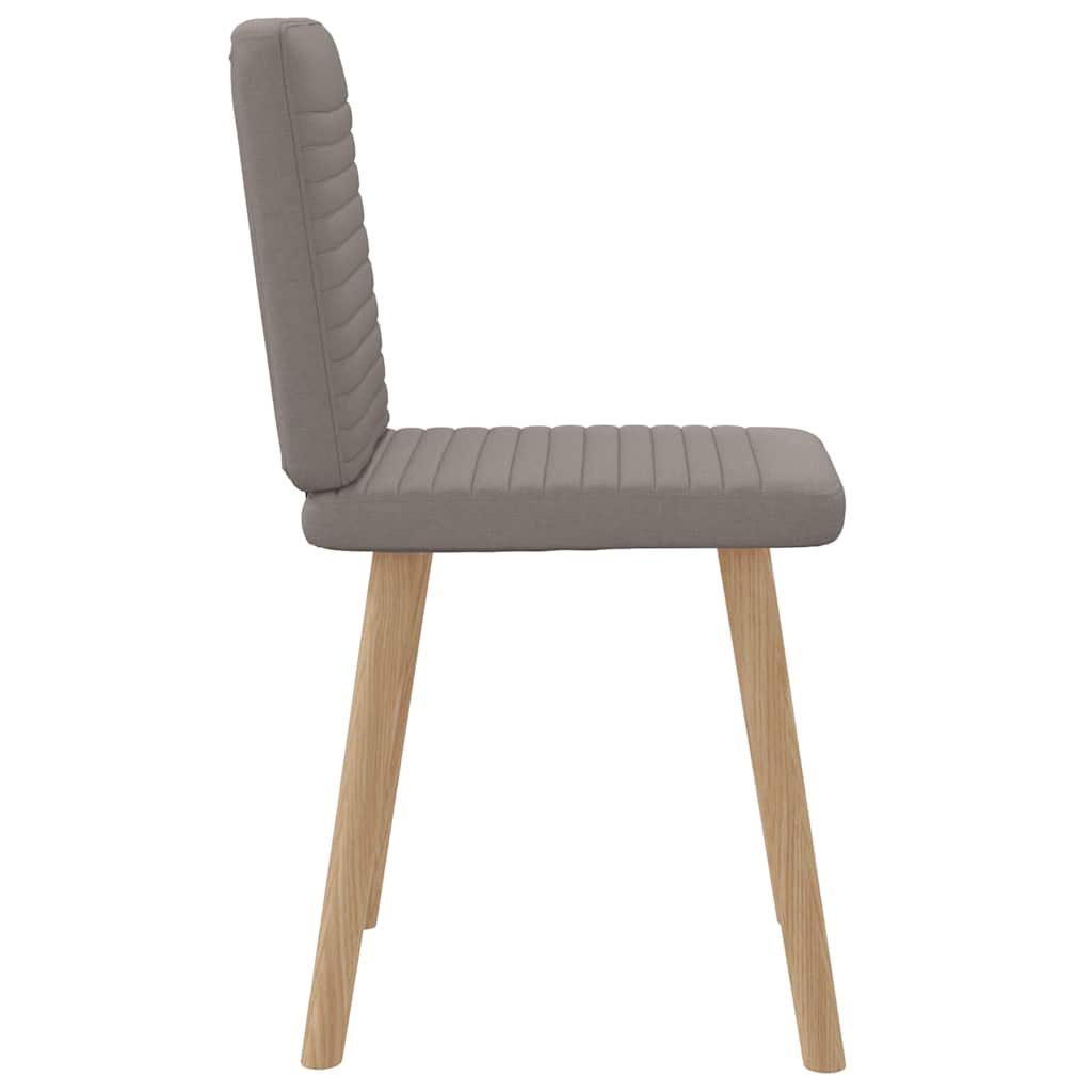 Cadeiras de jantar 2 pcs tecido cinzento-acastanhado