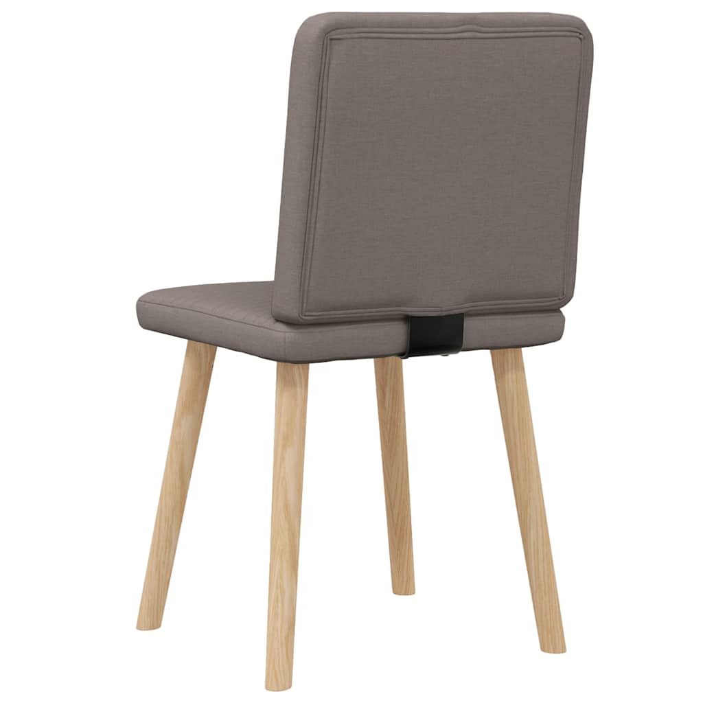 Cadeiras de jantar 2 pcs tecido cinzento-acastanhado