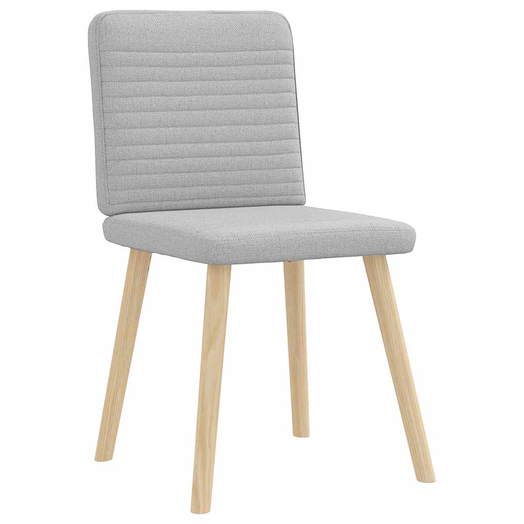 Cadeiras de jantar 2 pcs tecido cinza nuvem