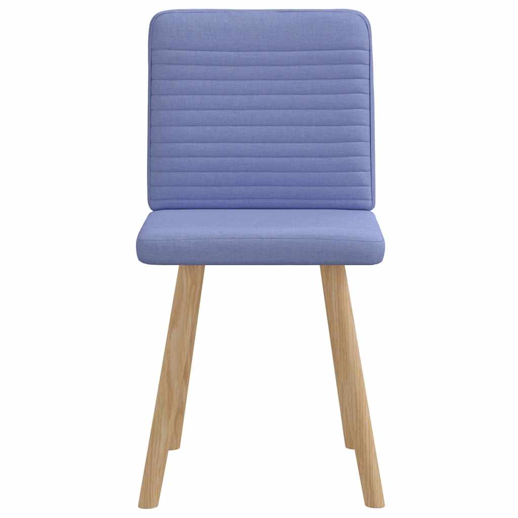 Cadeiras de jantar 2 pcs Jeans Tecido Azul