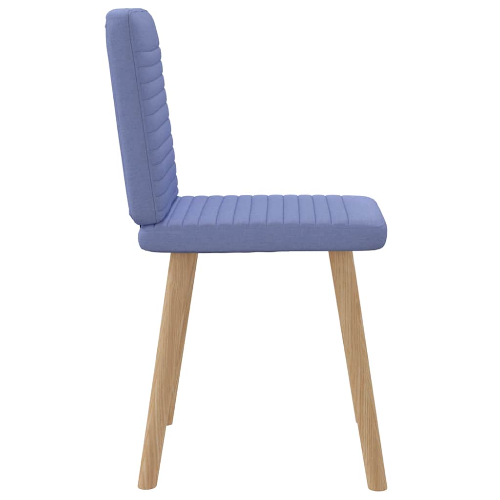 Cadeiras de jantar 2 pcs Jeans Tecido Azul