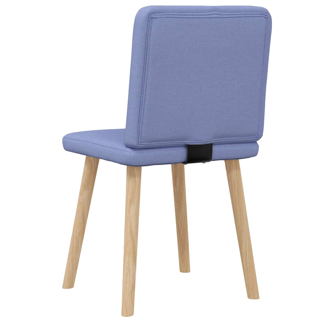 Cadeiras de jantar 2 pcs Jeans Tecido Azul