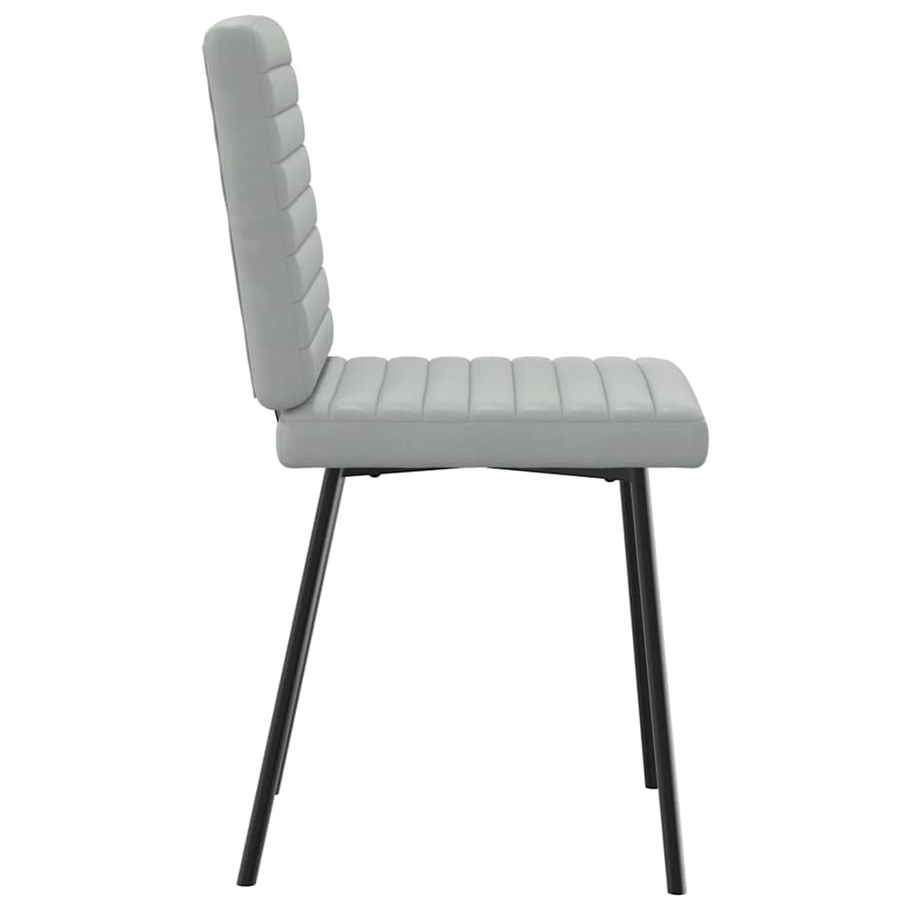 Cadeiras de jantar 2 pcs veludo cinzento-claro