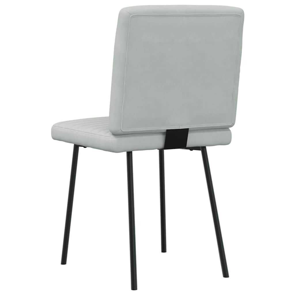 Cadeiras de jantar 2 pcs veludo cinzento-claro