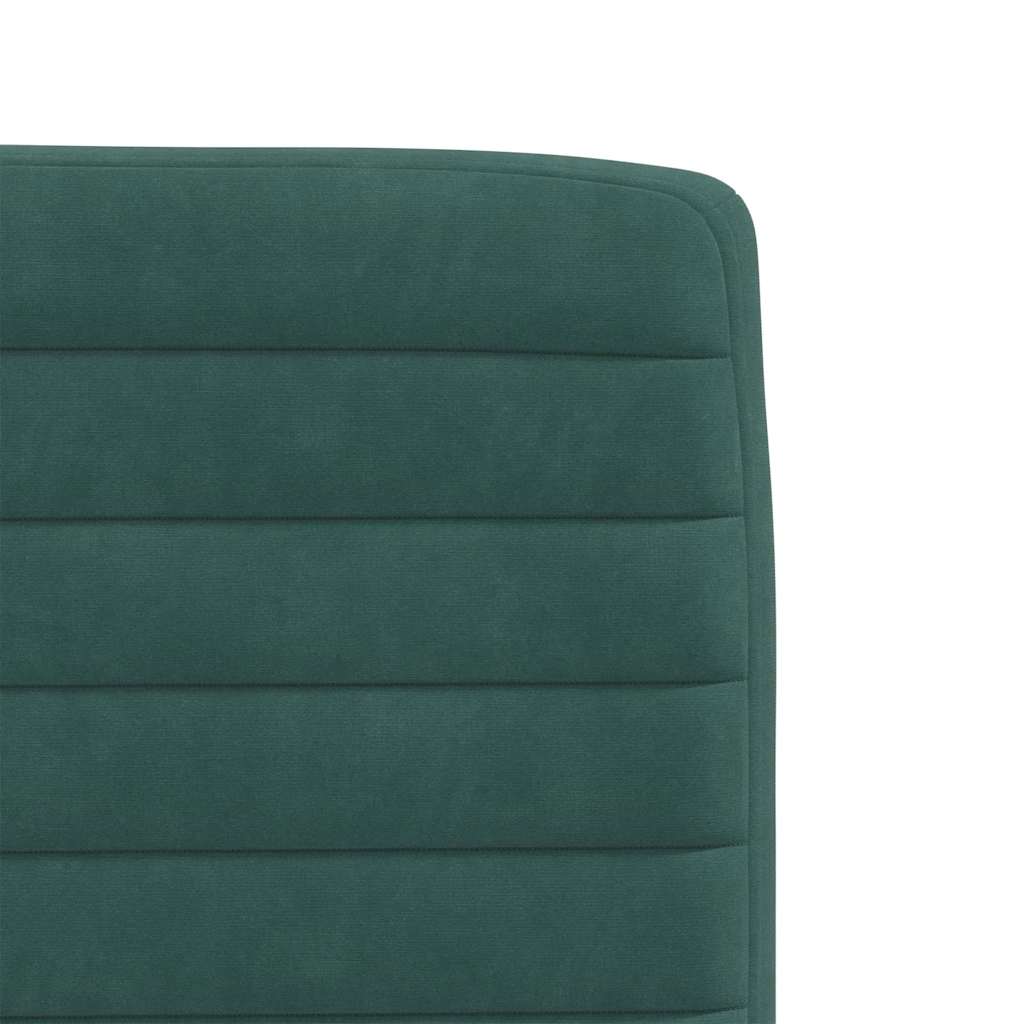 Cadeiras de jantar 2 pcs veludo verde-escuro