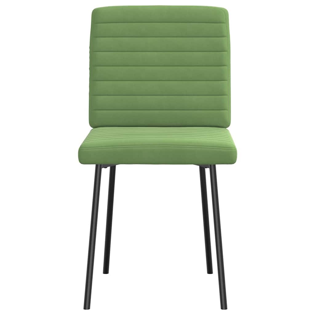 Cadeiras de jantar 2 pcs veludo verde-claro