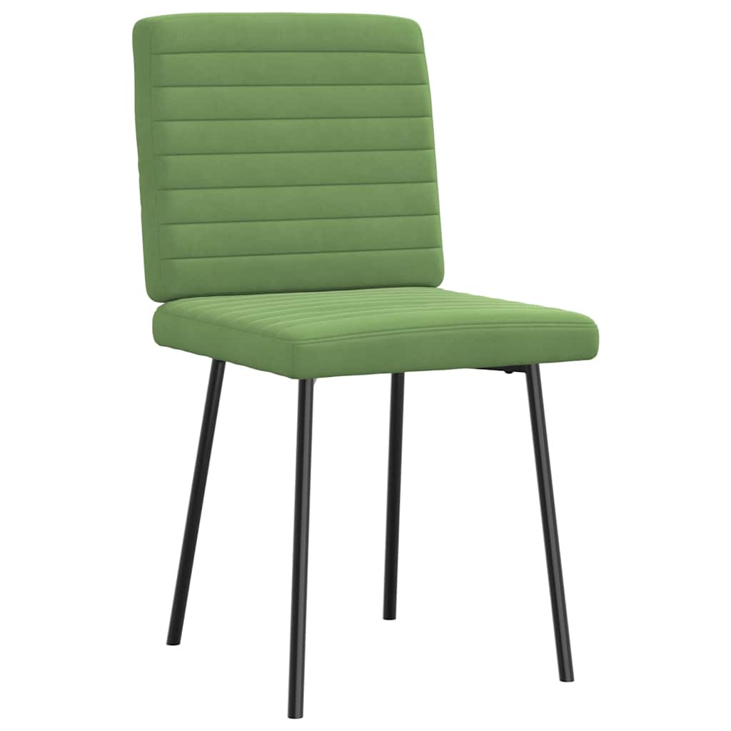 Cadeiras de jantar 2 pcs veludo verde-claro