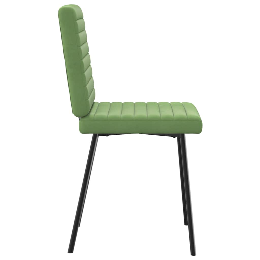 Cadeiras de jantar 2 pcs veludo verde-claro