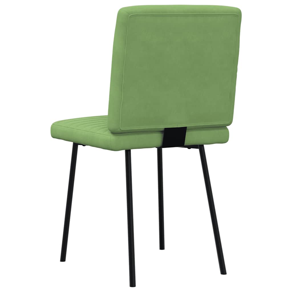 Cadeiras de jantar 2 pcs veludo verde-claro