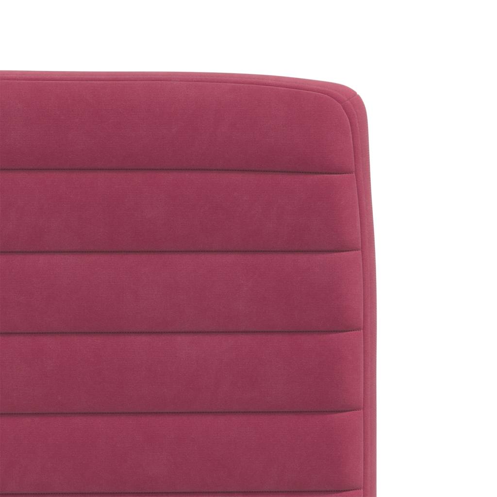 Cadeiras de jantar 2 pcs veludo vermelho tinto