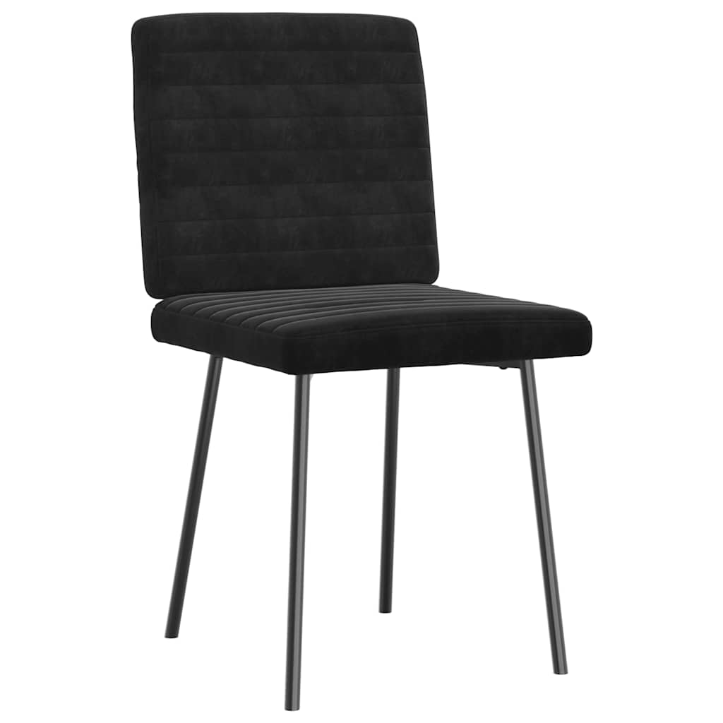 Cadeiras de jantar 2 pcs veludo preto