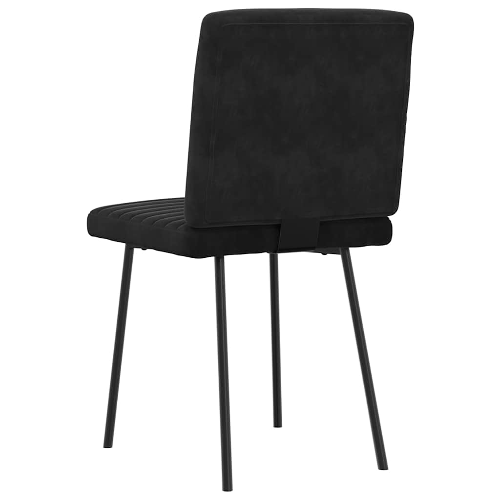 Cadeiras de jantar 2 pcs veludo preto