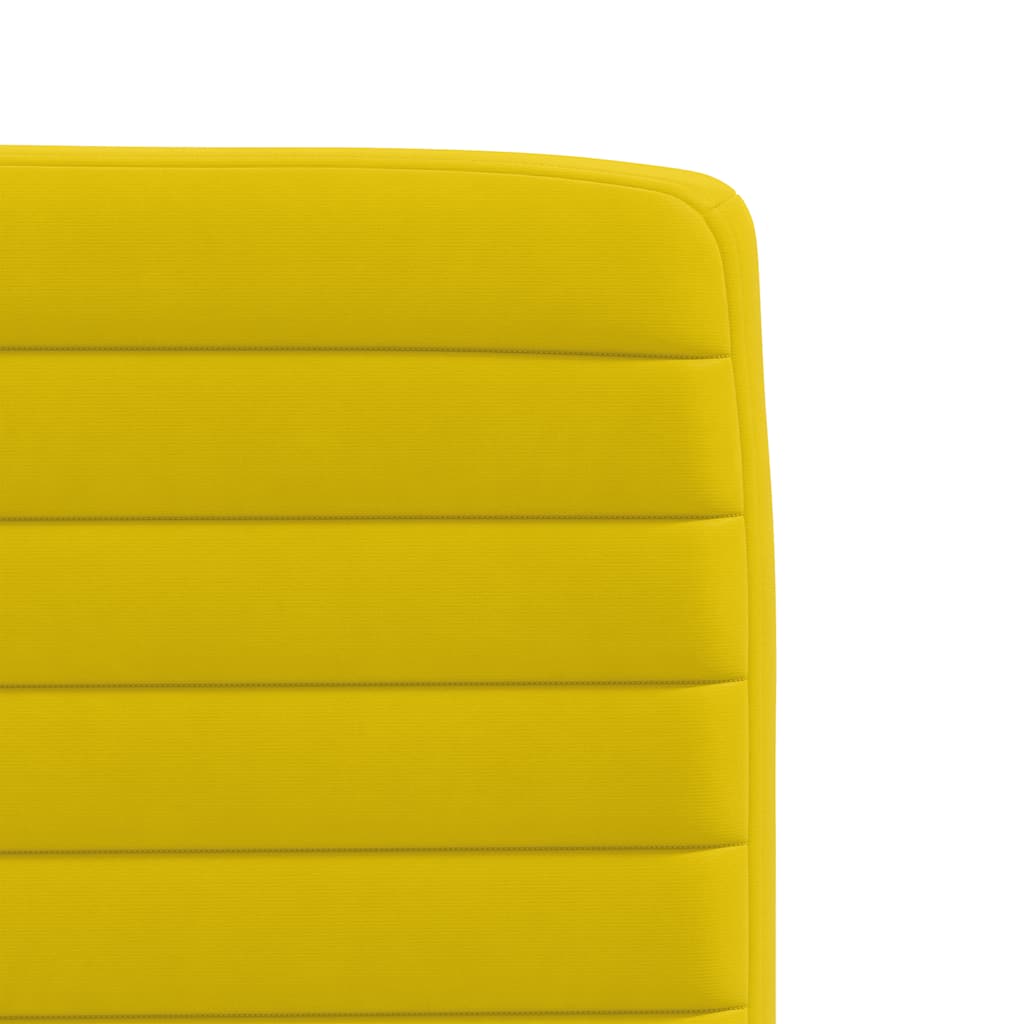 Cadeiras de jantar 2 pcs veludo amarelo