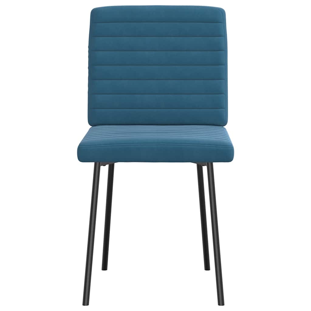 Cadeiras de jantar 2 pcs veludo azul