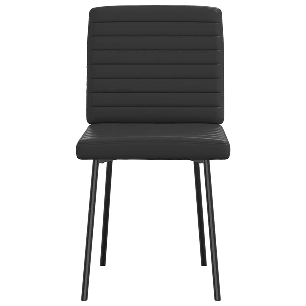 Cadeiras de jantar 2 pcs couro artificial preto