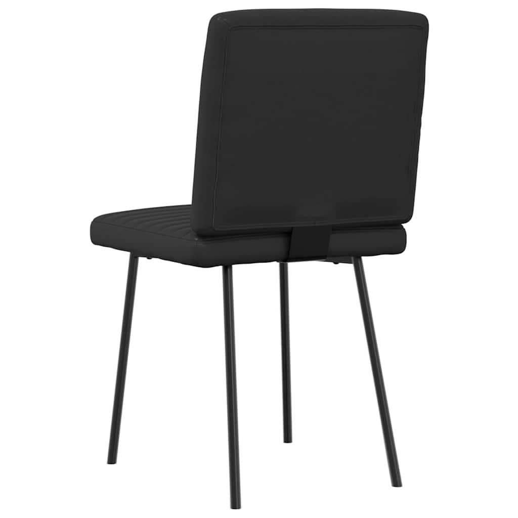 Cadeiras de jantar 2 pcs couro artificial preto