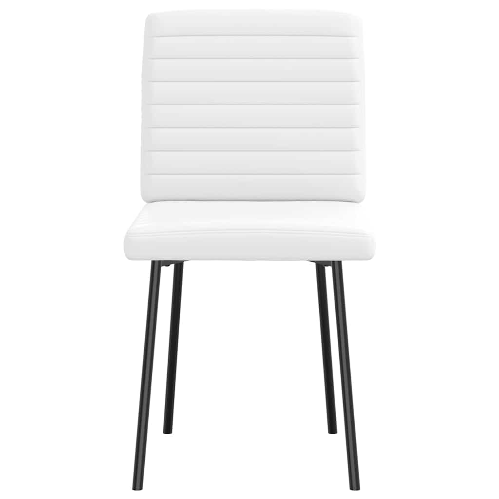 Cadeiras de jantar 2 pcs couro artificial branco