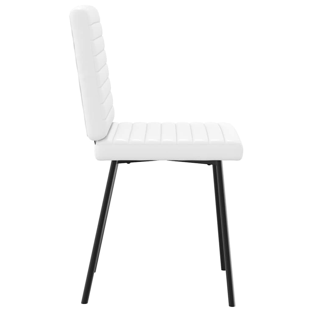 Cadeiras de jantar 2 pcs couro artificial branco