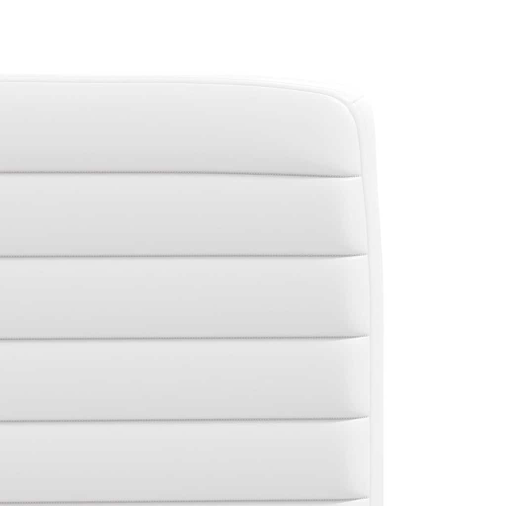 Cadeiras de jantar 2 pcs couro artificial branco